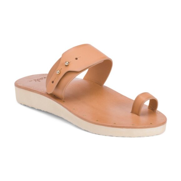 NEW BEEK Leather Whistler Toe Ring Sandals honey for women 863mn - Picture 5 of 6